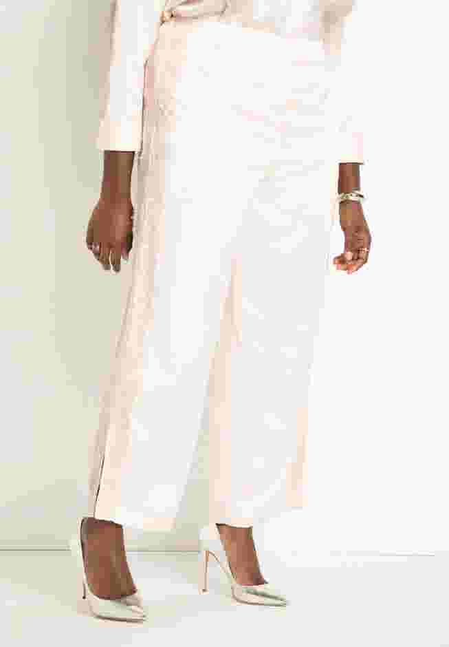 Lace Detail Satin Wide Leg Pant image number 2