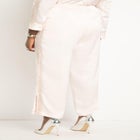 Lace Detail Satin Wide Leg Pant image number null