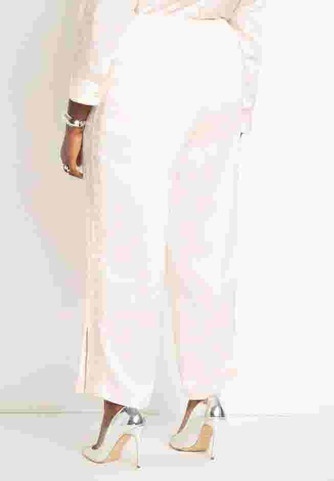 Lace Detail Satin Wide Leg Pant image number 3