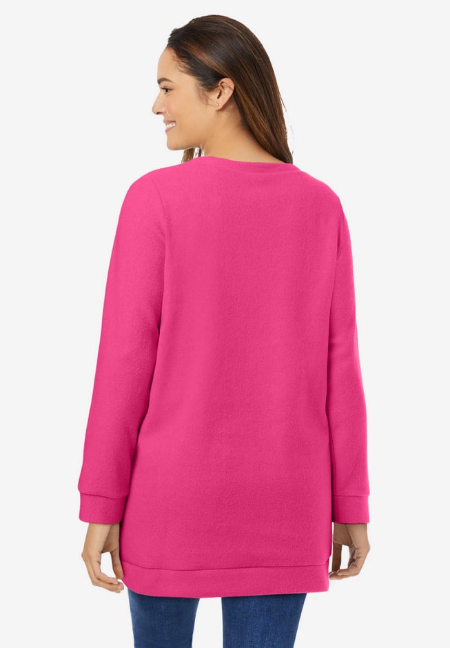 Sherpa Sweatshirt Tunic image number null