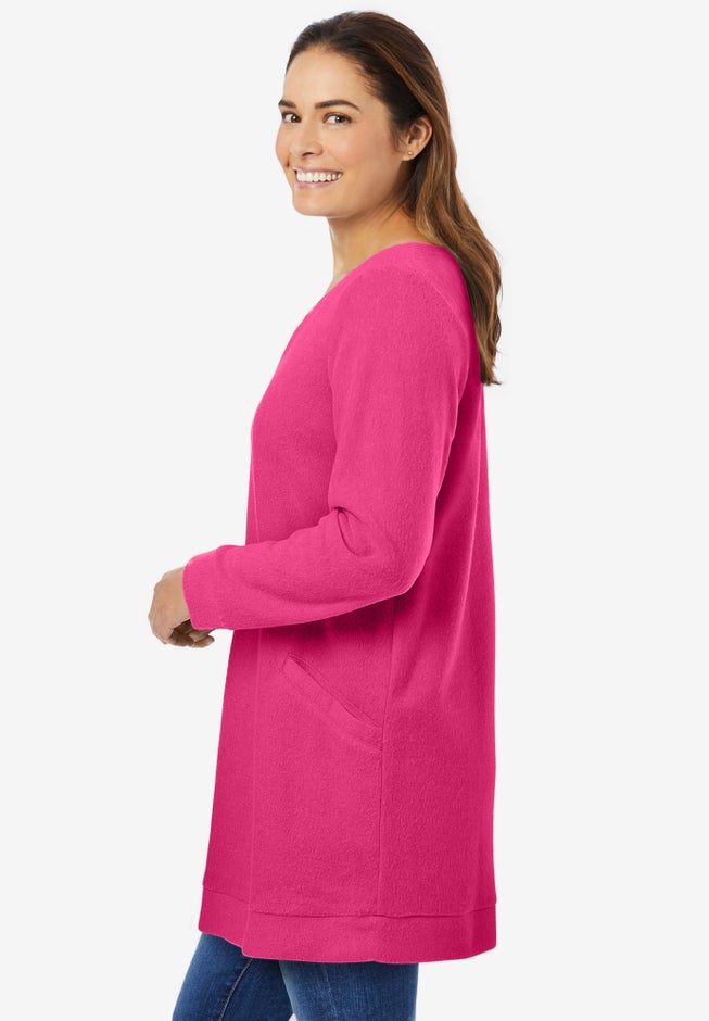 Sherpa Sweatshirt Tunic image number null