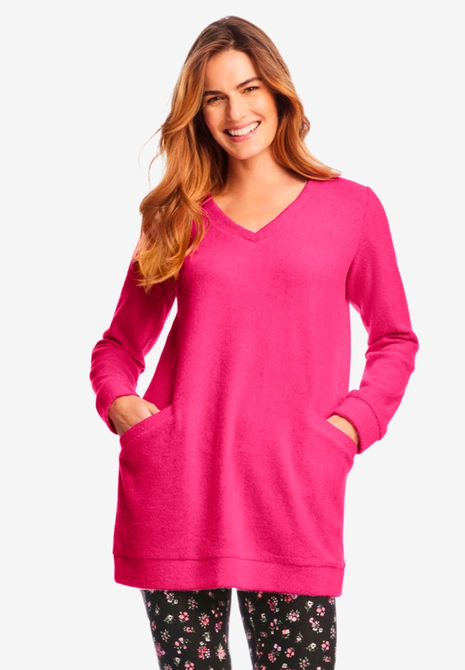 Sherpa Sweatshirt Tunic image number null