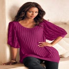 Lace Sleeve Sweater image number null