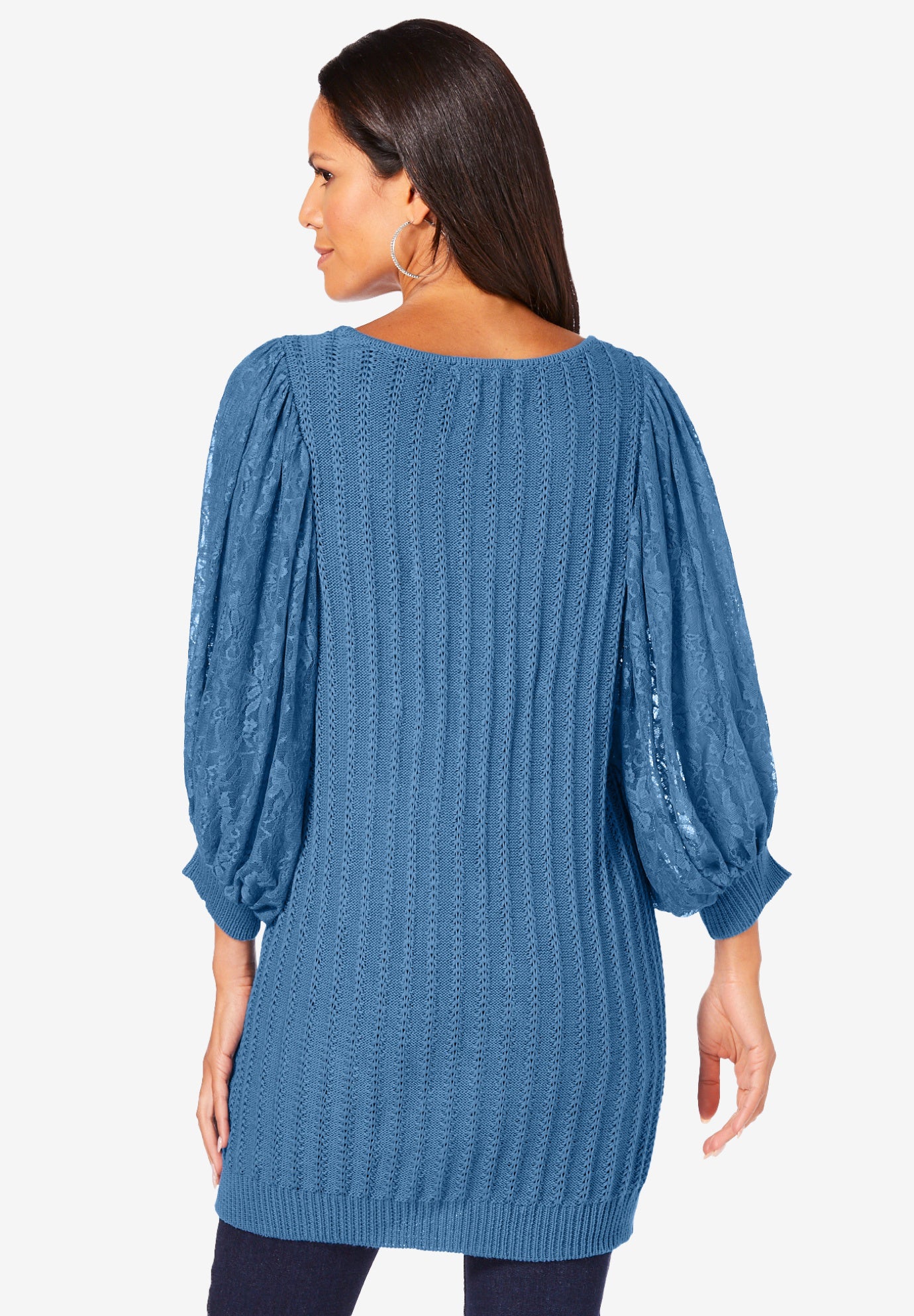 Lace Sleeve Sweater image number 1