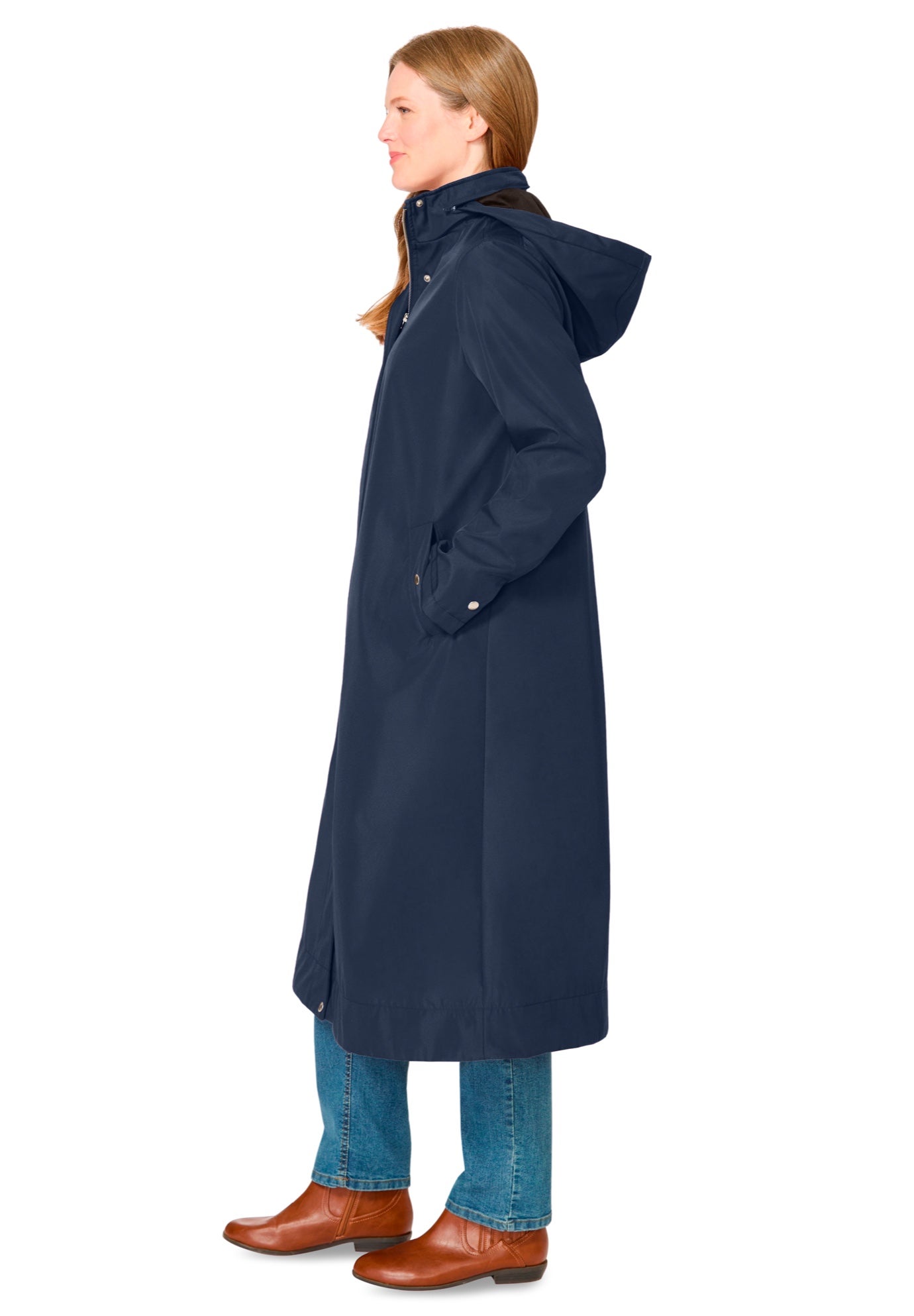 Long A-line Raincoat image number 2