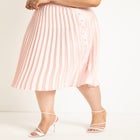 Pleated Button Detail Midi Skirt image number null