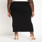 Maxi Sweater Skirt with Button Down Placket image number null