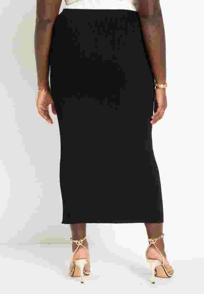 Maxi Sweater Skirt with Button Down Placket image number 4
