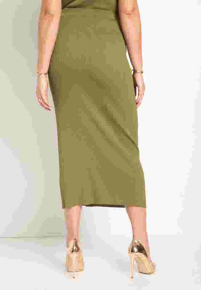 Maxi Sweater Skirt with Button Down Placket image number 2