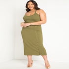 Maxi Sweater Skirt with Button Down Placket image number null