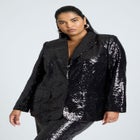 Boxy Sequin Blazer image number null