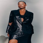 Boxy Sequin Blazer image number null