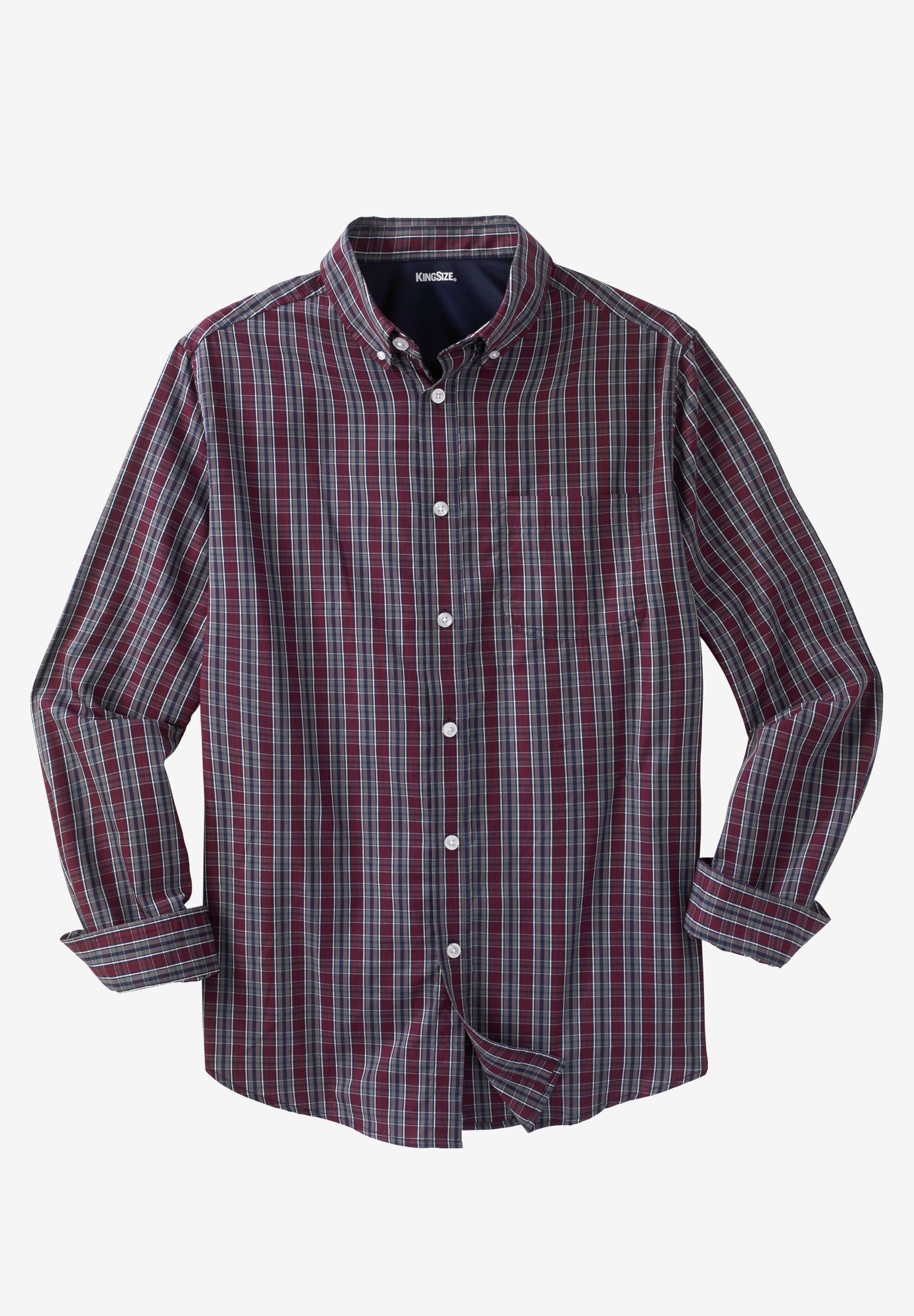 Long Sleeve Wrinkle-Free Plaid Shirt image number 0