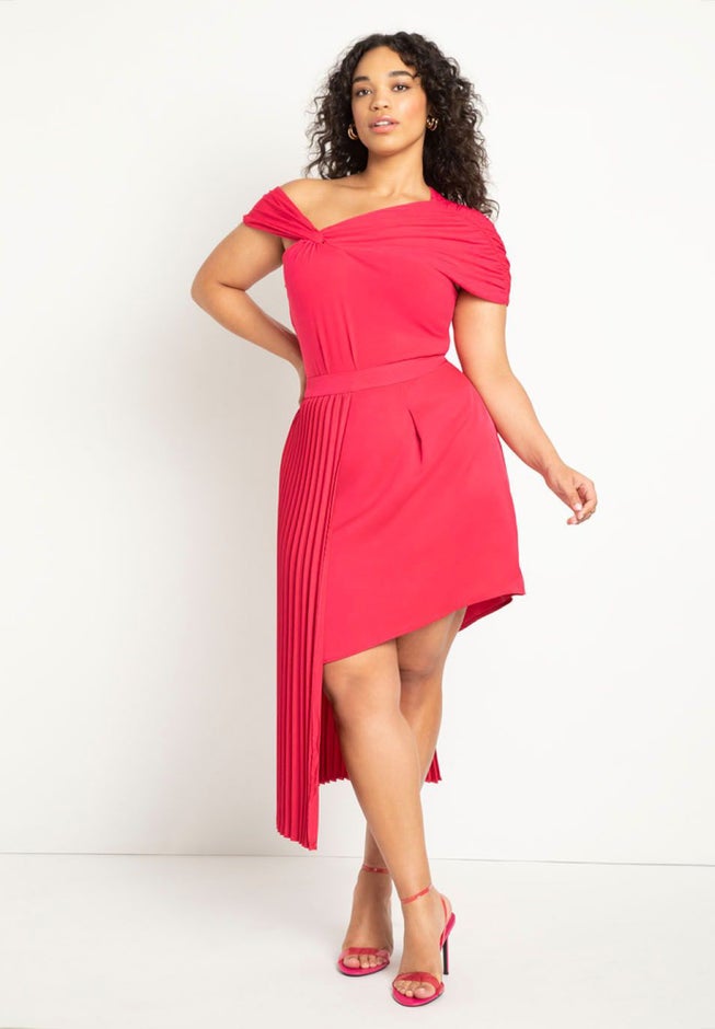 Asymmetrical Pleated Skirt image number null