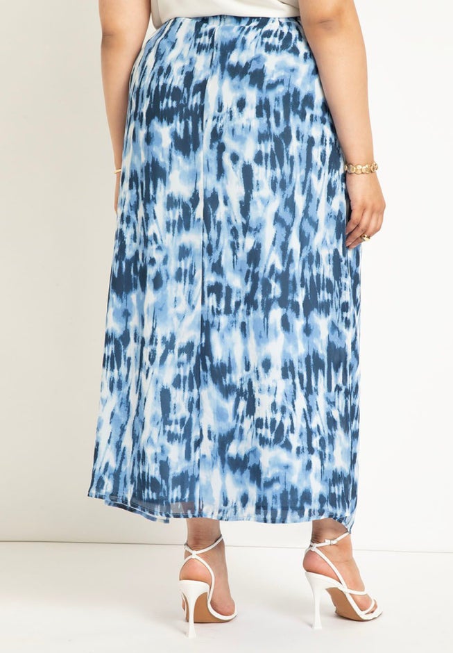 Faux Wrap Maxi Skirt image number null