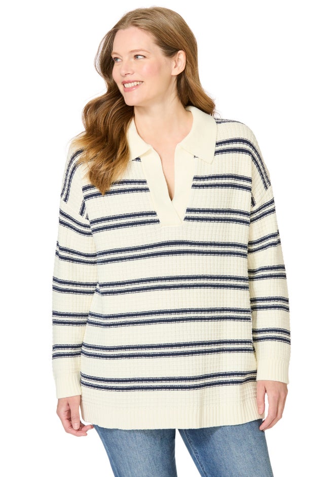 Waffle Polo Sweater image number 0