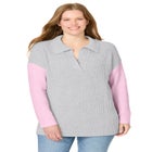 Waffle Polo Sweater image number null