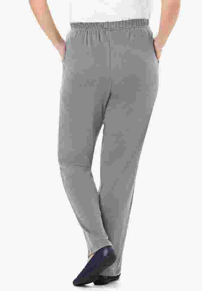 Womens Plus-Size 7-Day Knit Straight-Leg Pull-On Pants image number 1