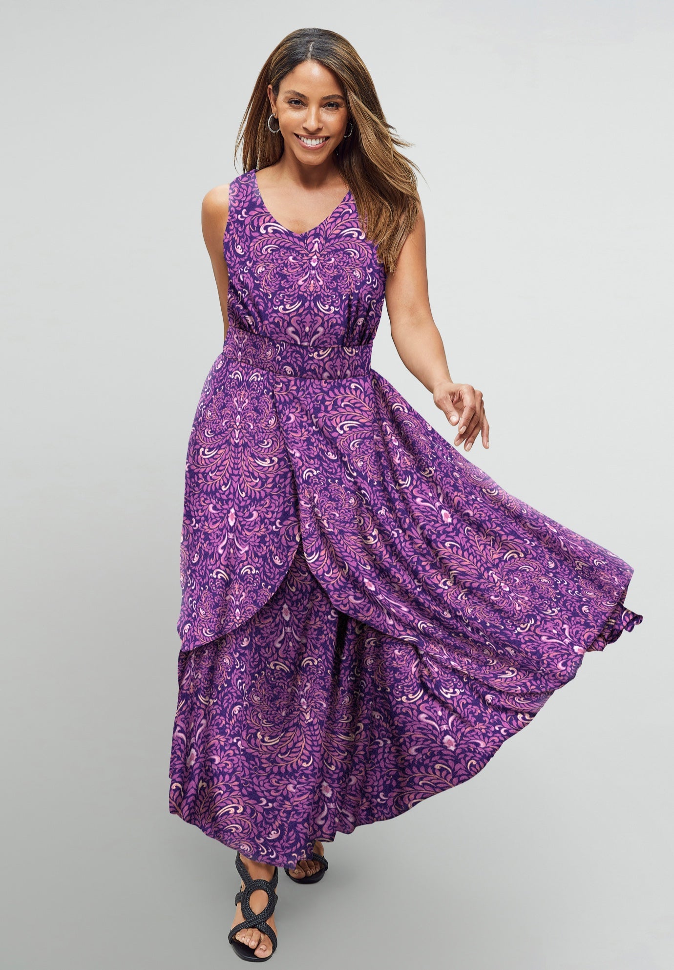 Georgette Flyaway Maxi Dress image number 0