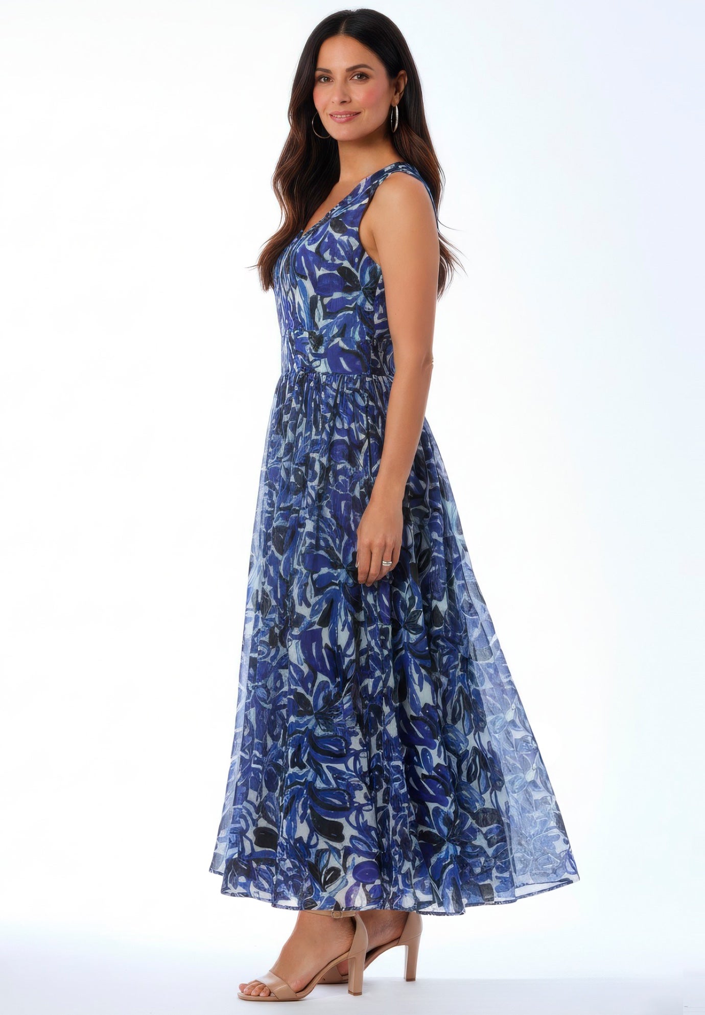 Georgette Flyaway Maxi Dress image number 2