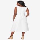 Linen Fit & Flare Dress image number null