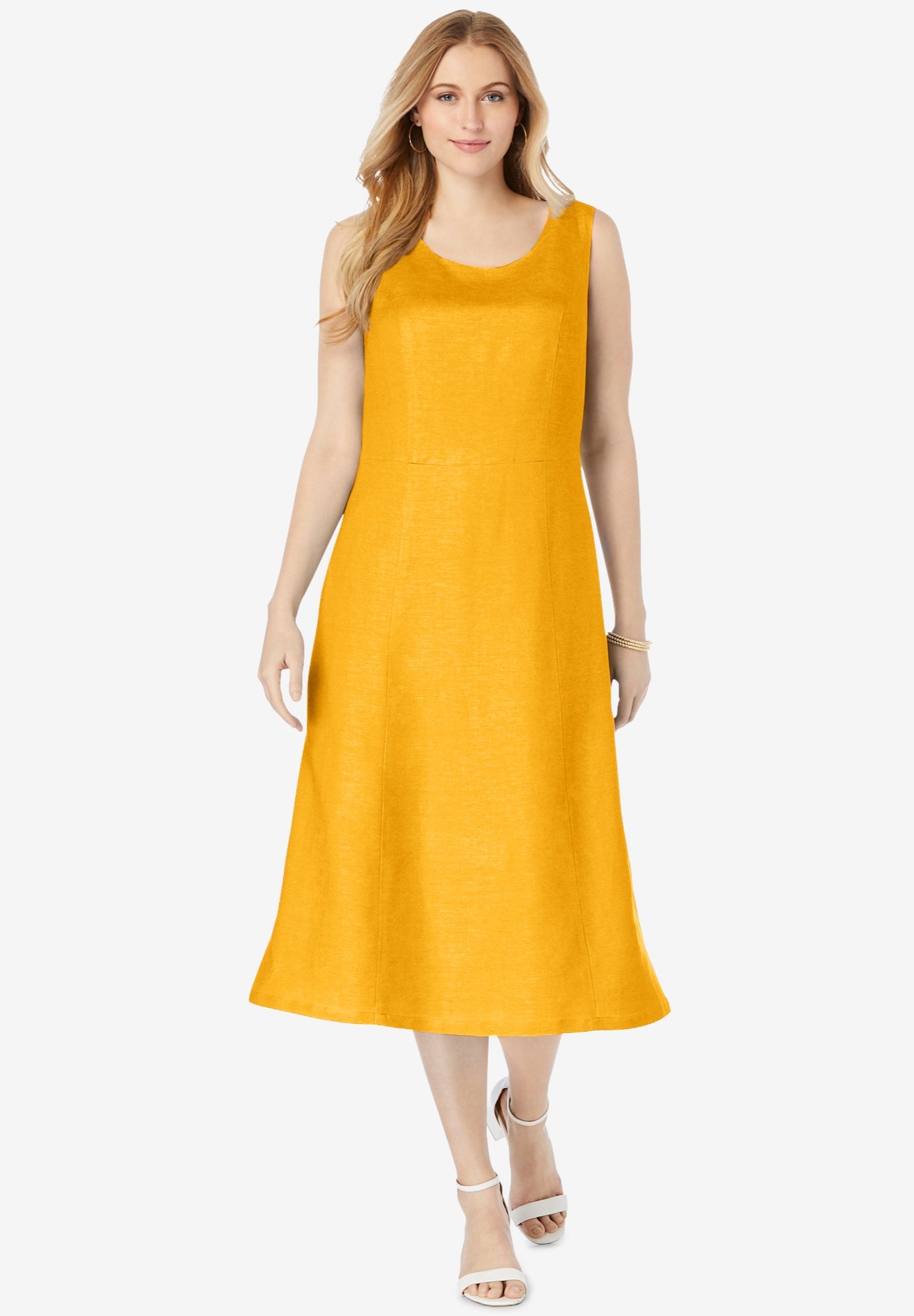 Linen Fit & Flare Dress image number 0