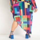 Asymmetrical Curved Midi Skirt image number null