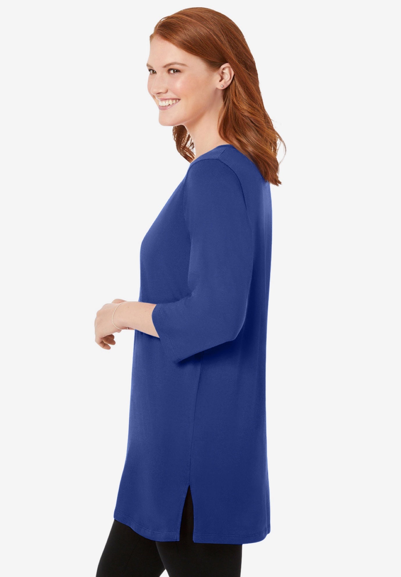 Perfect Three-Quarter-Sleeve Scoopneck Tunic image number 2