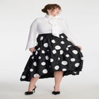 Eloquii X Kate Spade New York Tiered Dot Maxi Skirt image number null