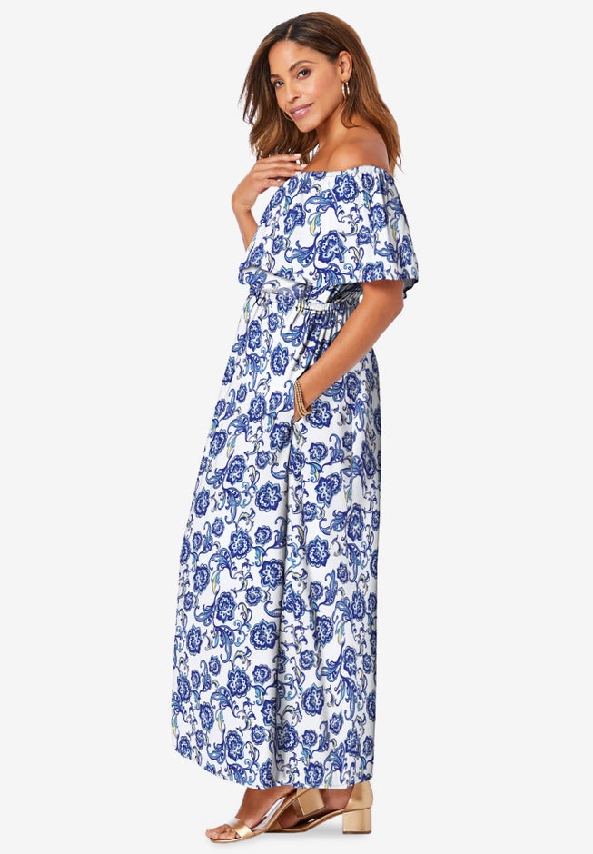Off-The-Shoulder Maxi Dress image number null