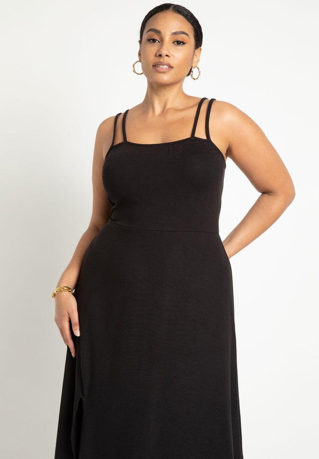 Knit Dress With Slit image number null