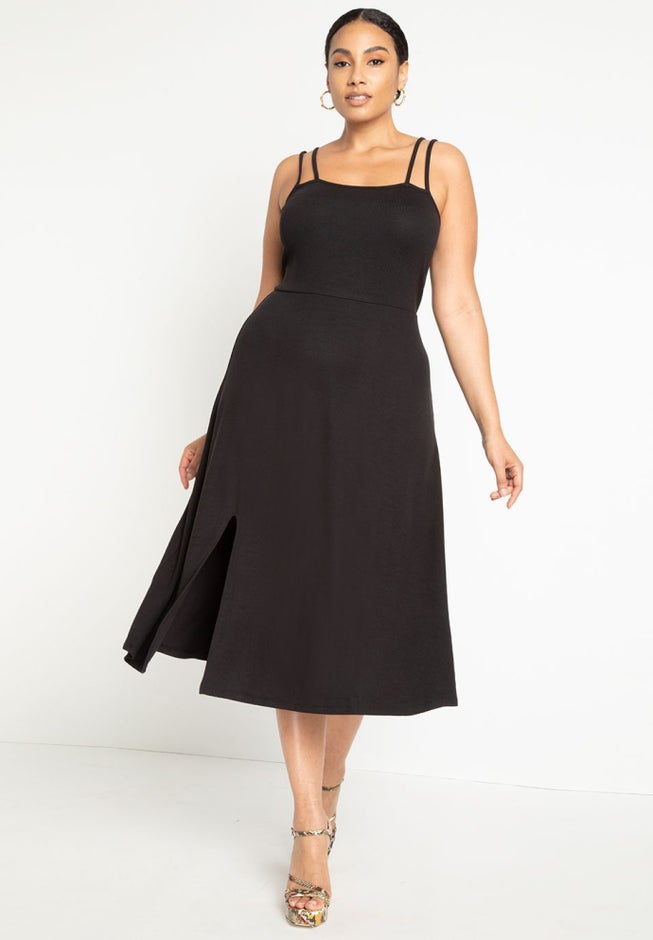 Knit Dress With Slit image number null