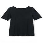 Ribbed Square Neck Elbow-Sleeve Tee image number null