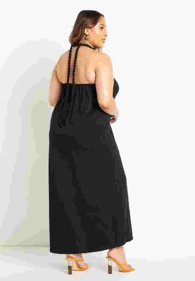 Halter Dress with Braided Detail image number 2
