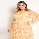 Chiffon Ruffled Dress image number null