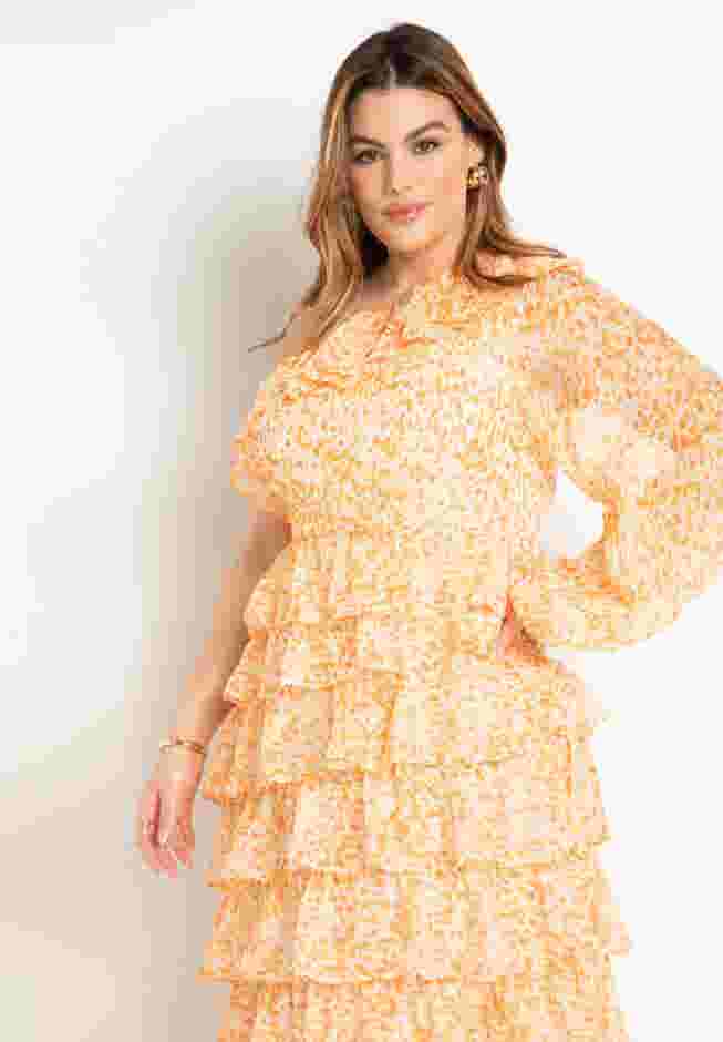 Chiffon Ruffled Dress image number 1