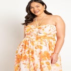 Printed Halter Dress image number null