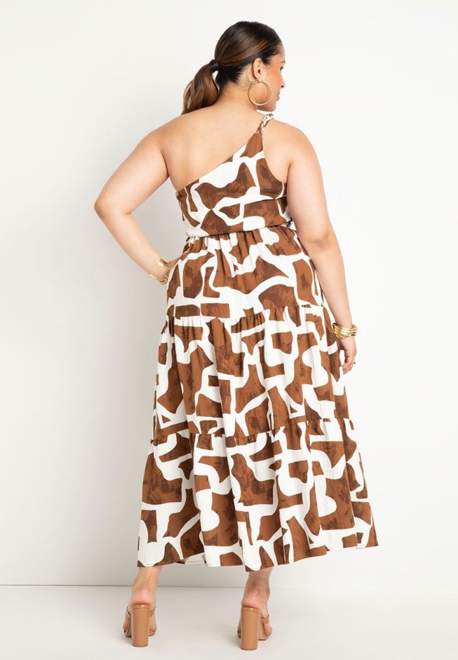 One Shoulder Maxi Dress image number null