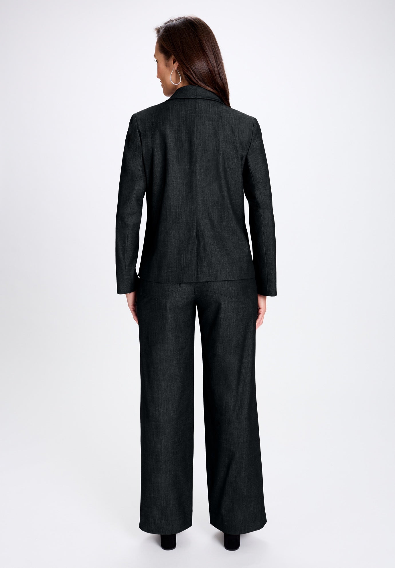 Slubbed Denim Blazer image number 1