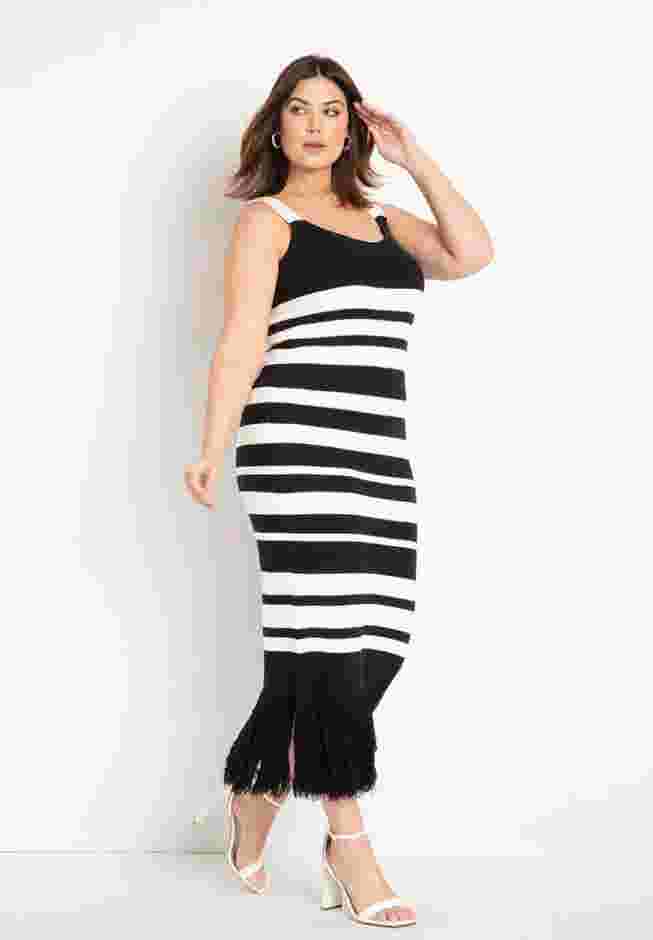 Striped Knitted Maxi Dress image number 1