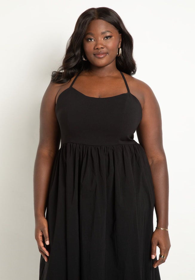 Full Skirted Midi Dress image number 1