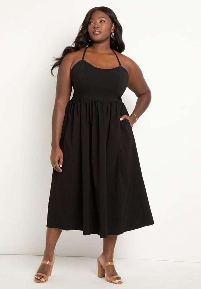 Full Skirted Midi Dress image number 0