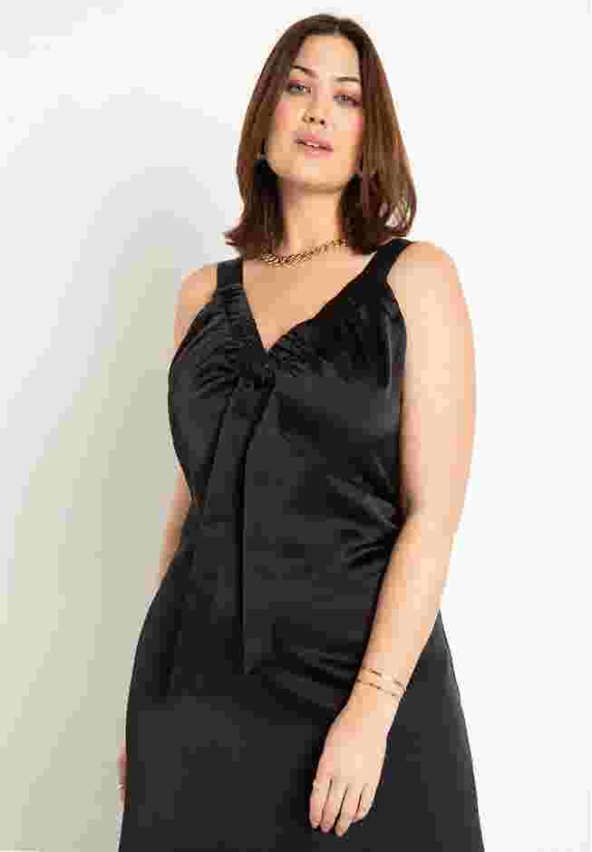 Midi Dress With Ruched Neckline image number 1
