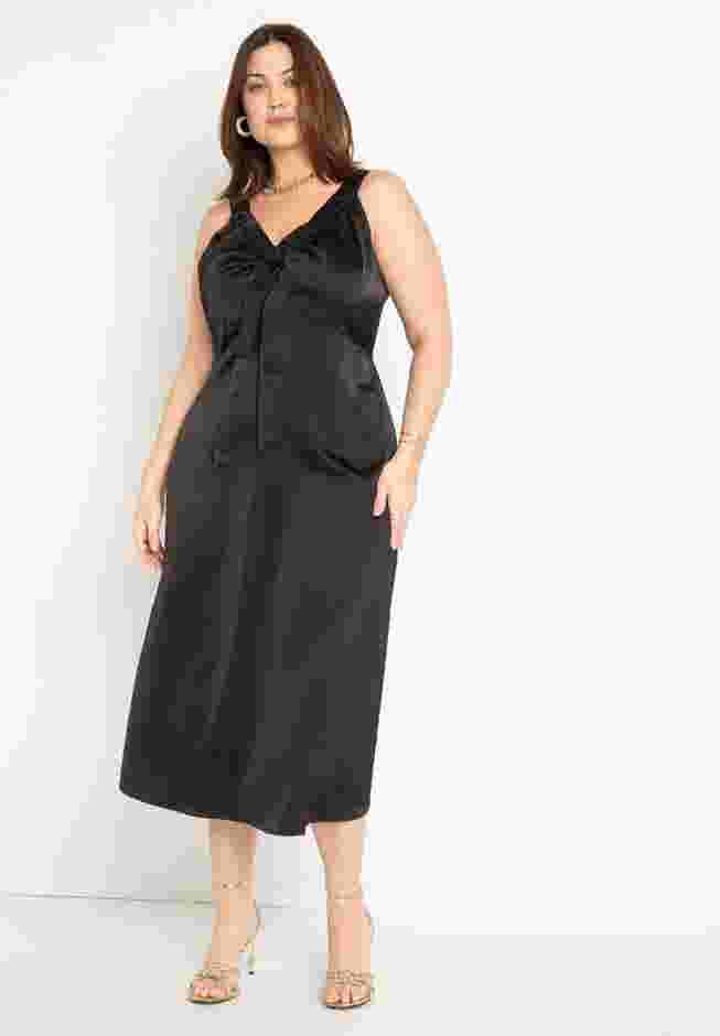 Midi Dress With Ruched Neckline image number 0