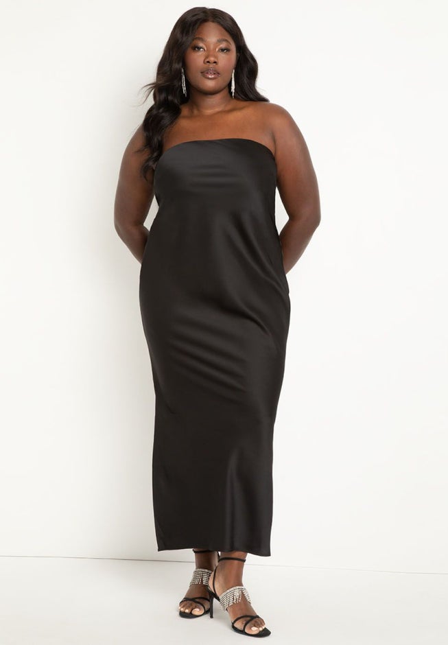 Satin Tube Dress image number null