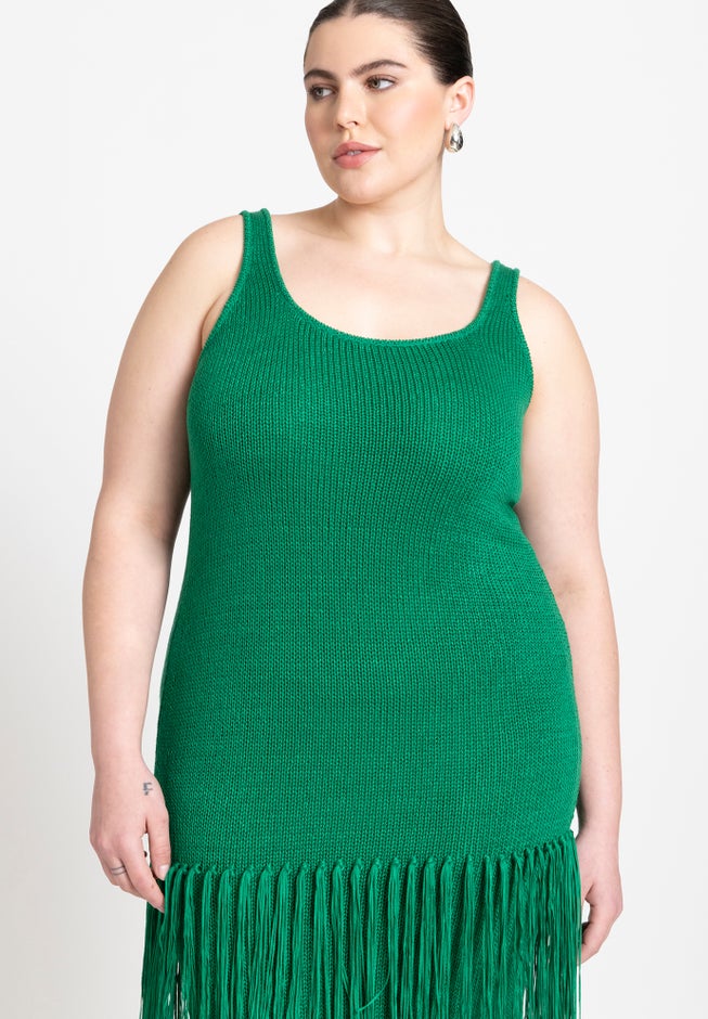 Fringe Sweater Dress image number 2