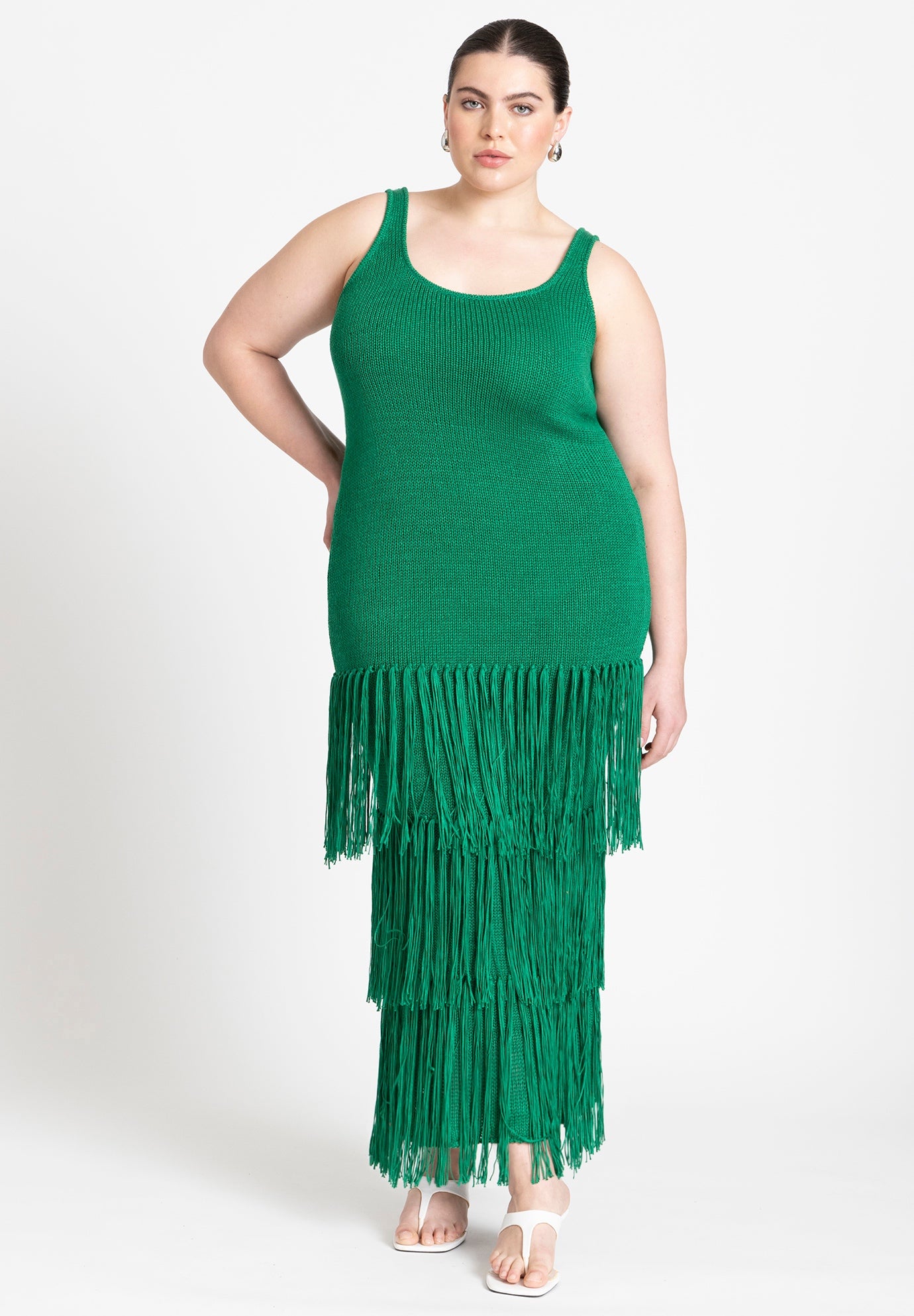 Fringe Sweater Dress image number 0