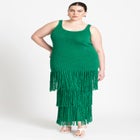 Fringe Sweater Dress image number null