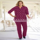 Embroidered Pintuck Tunic image number null