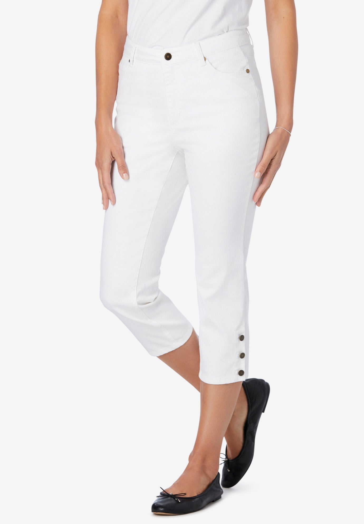 Comfort Stretch Denim Capri image number 0